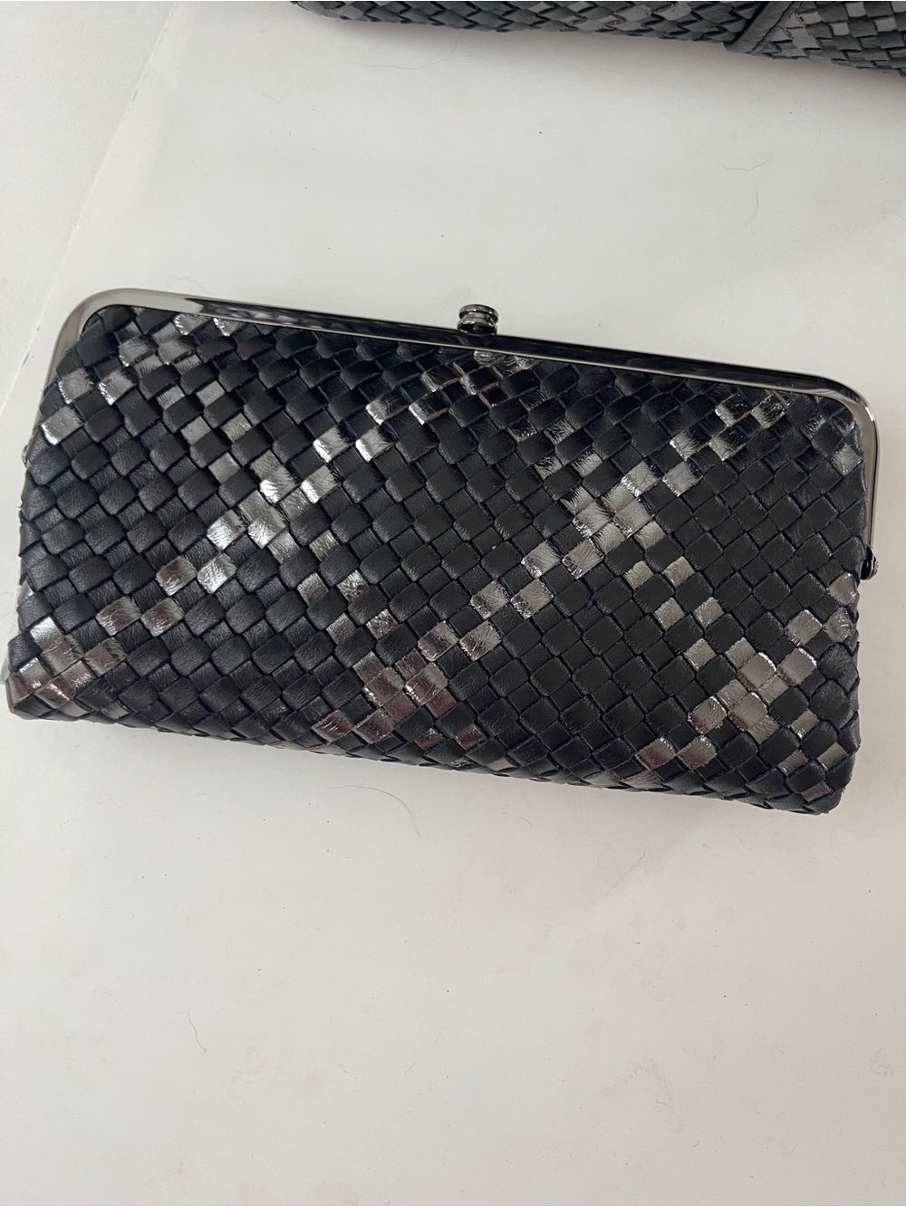 Hobo International Harley Slouchy Leather Shoulder Bag & Wallet Black Metallic - Picture 5 of 8